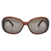 Chanel Vintage Pre-owned Plast solglasgon Brown, Dam