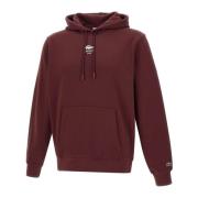 Lacoste Burgundy Bomullssweatshirt med Huva Red, Herr