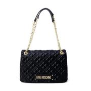 Love Moschino Polyeten Handväska med PU-sammansättning Blue, Dam