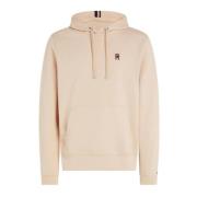 Tommy Hilfiger Hoodie med broderad logotyp, enfärgad Brown, Herr