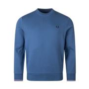 Fred Perry Stilig Sweatshirt för Män Blue, Herr