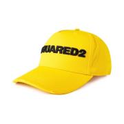 Dsquared2 Gul Logo Baseball Cap 100% Bomull Yellow, Herr