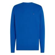 Tommy Hilfiger Pima Ekologisk Bomull Cashmere Crew Tröja Blue, Herr