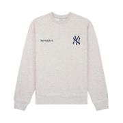 Sporty & Rich NY Yankees Crewneck Sweatshirt Gray, Dam