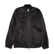 Max Mara Svart Oversized Bomberjacka med Isolerande Teknologi Black, D...