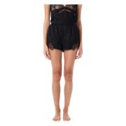 Anine Bing Farrah Shorts Black, Dam