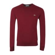 Lacoste Röd Ull Pullover Regular Fit Tröja Red, Herr