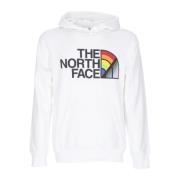 The North Face Regnbåge Stolthet Huvtröja Sweatshirt White, Herr