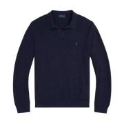 Ralph Lauren Marinblå tröja med polokrage Blue, Herr