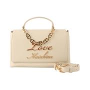 Moschino Ivory Axelväska Chic Design Beige, Dam