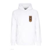 Dolly Noire Vit hoodie med känguruficka White, Herr