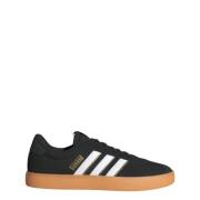 Adidas Svarta lädersneakers med röda accenter Black, Herr