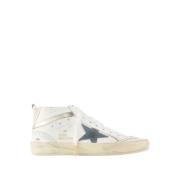 Golden Goose Vita Läder Mid Star Sneakers White, Dam