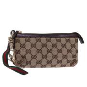 Gucci Vintage Pre-owned Canvas gucci-vskor Beige, Dam