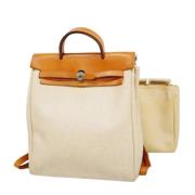 Hermès Vintage Pre-owned Canvas handvskor Beige, Dam