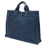 Hermès Vintage Pre-owned Canvas handvskor Blue, Dam