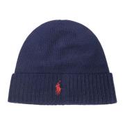 Polo Ralph Lauren Klassisk Stickad Beanie Mössa Blue, Herr