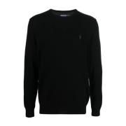 Polo Ralph Lauren Svart Ull Sweatshirt Aw24 Black, Herr