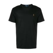 Polo Ralph Lauren Broderad Slim Fit Bomull T-shirt Black, Herr