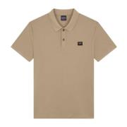 Paul & Shark Polo i ekologisk bomull med Heritage-logotyp Beige, Herr