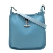 Hermès Vintage Pre-owned Laeder crossbodyvskor Blue, Dam