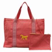 Hermès Vintage Pre-owned Bomull totevskor Red, Dam