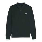 Fred Perry Långärmad tennispolo Green, Herr