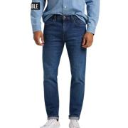 Lee Slim Fit High Waist Zip Fly Jeans Blue, Herr