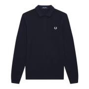 Fred Perry Långärmad tennispolo Blue, Herr