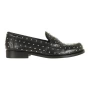 Tory Burch Svarta läderloafers elegant stil Black, Dam