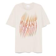 Isabel Marant Beige T-shirt Hugo G-B Faded Ecru Beige, Herr