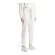 Peserico Bomullsjersey joggers White, Dam