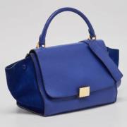 Celine Vintage Pre-owned Laeder handvskor Blue, Dam