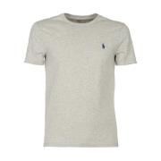 Polo Ralph Lauren Bomull Logo T-Shirt Marl Grey Gray, Herr