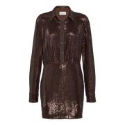 MVP wardrobe Rocket Mini Dress Brown, Dam