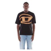 Diesel Bleach Tee i T-Boxt Stil Black, Herr