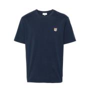 Maison Kitsuné Fox Head Regular T-Shirt Navy Blue, Herr