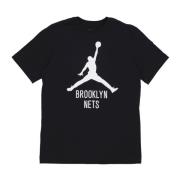 Jordan Brooklyn Nets Basket T-shirt Svart Black, Herr