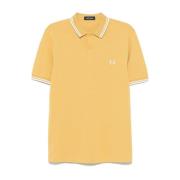 Fred Perry Piqué Bomull Klassisk Polotröja Yellow, Herr