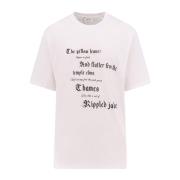 Alexander McQueen Ikoniskt Tryck Bomull T-shirt Tillverkad i Italien W...