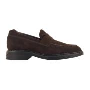 Hogan Brun Mocka Loafers Elegant Stil Brown, Herr