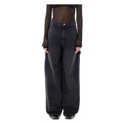 Isabel Marant Étoile Faded Black Cargo Jeans Aw24 Black, Dam