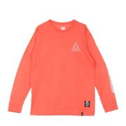 HUF Långärmad T-shirt i korall Orange, Herr