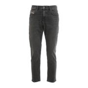 Diesel Bomullsjeans med 5-ficksdetalj Gray, Herr