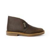 Clarks Läder Ankelboots med 2cm Klack Brown, Herr