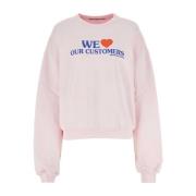 Alexander Wang Pastellrosa Bomullsweatshirt Pink, Dam