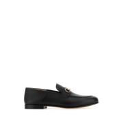 Salvatore Ferragamo Svarta läder Gin loafers Black, Herr