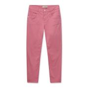 MOS MOSH Rynkeeffekter Byxor i Camellia Rose Pink, Dam