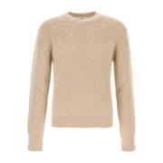 Ami Paris Mohair Blend Cappuccino Sweater Beige, Herr