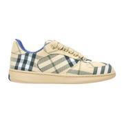 Burberry Check-Vävd Terrass Sneakers Beige, Dam